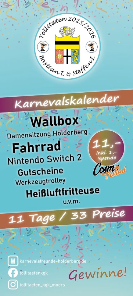Karnevalskalender 2026